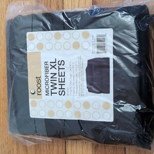 Black Microfiber Twin XL Sheets